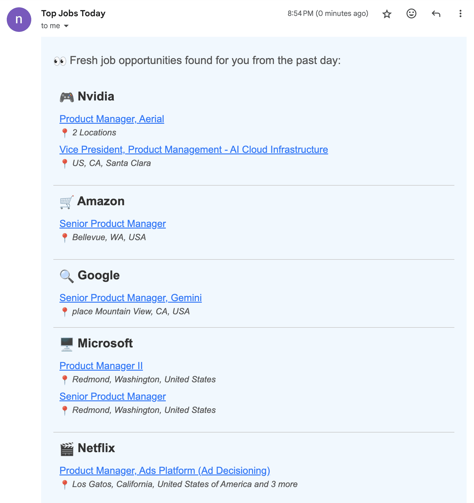 Example of remote PM email